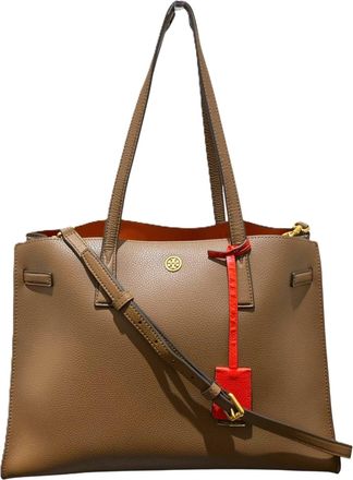 Tory Burch Brown Leather Tote Bag (Pre-Owned)