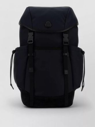 Moncler canvas backpack front flap side pockets