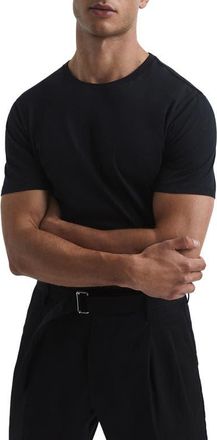 Reiss Bless Cotton T-Shirt in Black at Nordstrom, Size Xx-Large