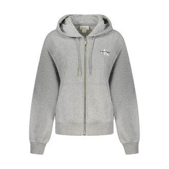 Calvin Klein Grigio Katoenen Vrouwen Hoodie