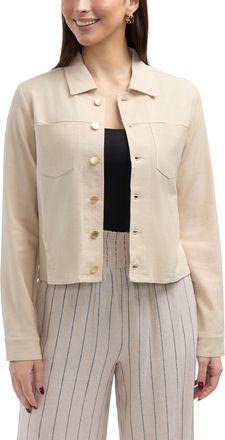 Ellen Tracy Womens Linen Blend Jacket