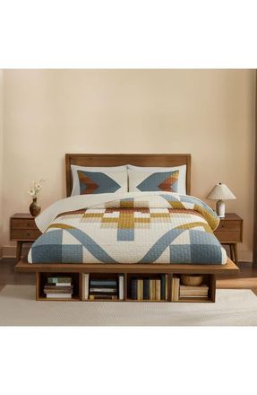 Pendleton Carico Lake Quilt & Pillow Shams Set in Silver Blue at Nordstrom, Size Full