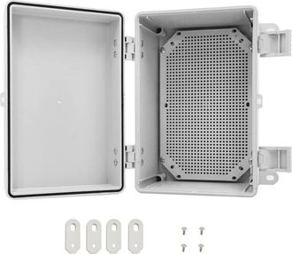 OEM Caja De Conexiones Impermeable Ip65 De 300x200x170 Mm - Tapa Abatible De Acero Inoxidable - Placa De Montaje Incluida - Para Instalaciones El&eacute;ctricas