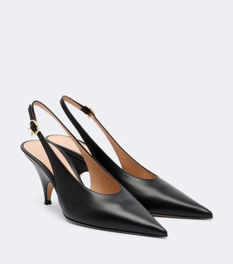 Gianvito Rossi Sofia leather slingback pumps