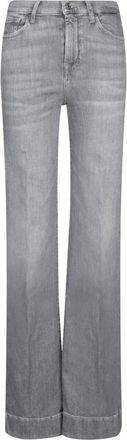 7 For All Mankind Grijze Flared Jeans voor Vrouwen - Dames - Regular Fit Jeans - Grijs - W25 - Katoen - Jeans