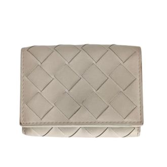 Bottega Veneta Pre-owned Wallets, female, Gray, Size: ONE SIZE Pre-owned Intrecciato tri fold wallet