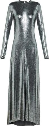 Forte_Forte Jersey Lam&eacute; Jurk - Dames - Avondkleed - Grijs - XS - Polyester - Kleedjes