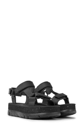 Camper Oruga Up Sport Sandal in Black/Black at Nordstrom, Size 35