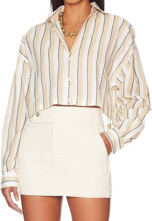 Blanca Luz Thomas Striped Shirt In Black/cream