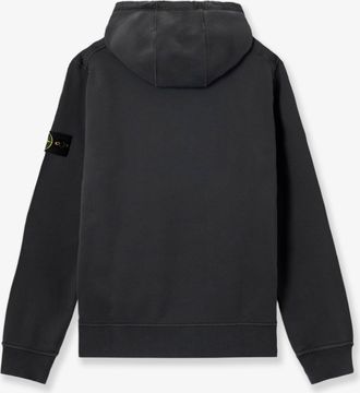 Stone Island Mens Hooded Sweatshirt Grey Cotton Sweatshirts Sweater