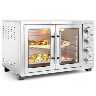 MegaChef 47.6 Quart Electric French Door Rotisserie Convection Counter Top Oven in Grey at Nordstrom