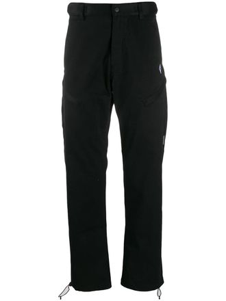 Marcelo Burlon Cross zipped trousers - men - Spandex/Elastane/Cotton/Cotton - 46 - Black