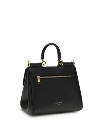 Dolce & Gabbana Womens Shoulder Bag My Sicily Black Leather Calf