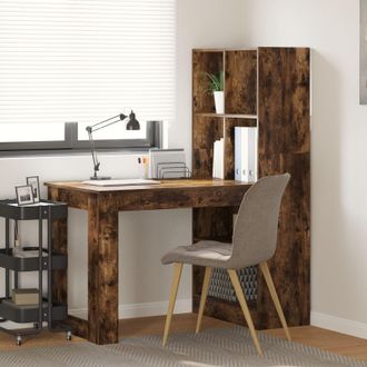 Berkfield Home Smoked oak 122 x 67 x 145 cm Engineered wood & Particle board in Brown