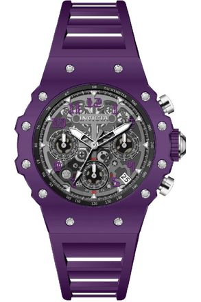 Invicta Racing 69625 Herenhorloge - Quartz Uurwerk - Acryl met Zilveren Wijzerplaat - 40 mm
