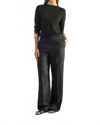 Liviana Conti Linen Blend Sweater In Black