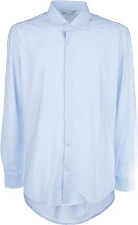 Brian Dales Camicia con motivo spigato - Blu