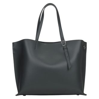 Estro & Luminara Leather Shopper Bag - female - Estro - Shopping Bags - Black - ONE SIZE - Bags