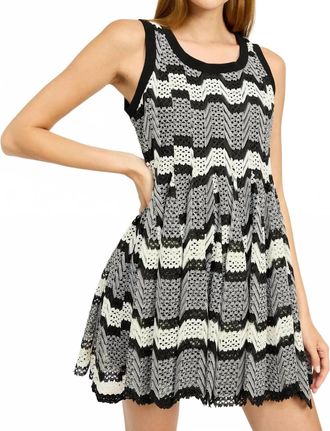 En Saison Genesis Mini Dress In Black/ivory