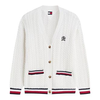 Tommy Jeans Dw0Dw22934 - female - Tommy Jeans - Cardigans - White - 2XS - Knitwear