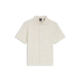 BOSS Button-through polo shirt in mercerized cotton