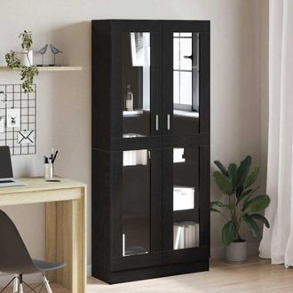vidaXL Estanter&iacute;a Para Libros Roble Negro 82.5 X 30.5 X 185 Cm Vidaxl