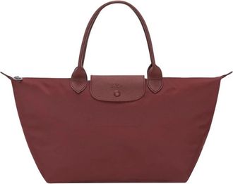 Longchamp Le Pliage One Handtas met bovenhandvat L Canvas - Dames - Handtassen - Rood - ONE Size - Tassen