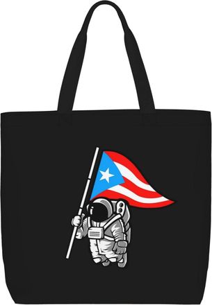 Generic Women Handbag Puerto Rico Puerto Rican Flag Pride Women Tote Bag Girls Folding Shopping Bags, For Daily, Holiday, Work, Swim, Gym