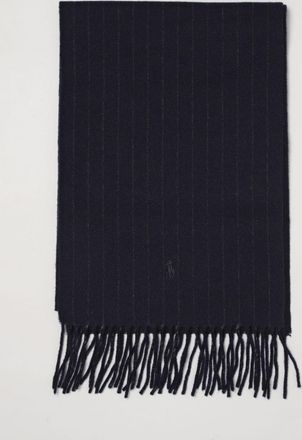 Polo Ralph Lauren Striped Wool and Cashmere Scarf with Pony Logo