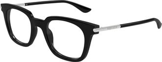 Alexander McQueen Zwarte Brillen Am 0521O Zonnebril - unisex - Brillen - Zwart - 48 MM - Accessoires