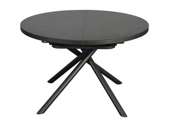 VENTE-UNIQUE.COM Mesa de comedor madera gris, marr&oacute;n