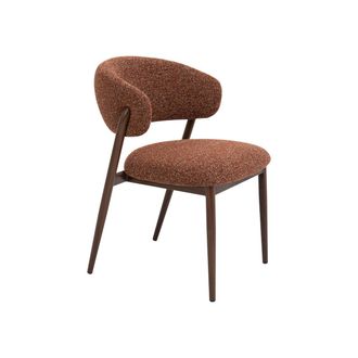 BIZZOTTO Set of 2 chairs model CASSANDRA WALNUT/TERRACOTTA