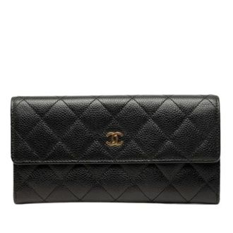 Chanel Pre-owned Coin Case - Dames - Pre-owned - Zwart - Maat: ONE Size Leer