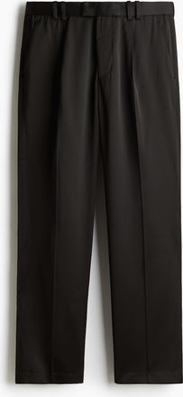 H&M Satinhose in Relaxed Fit - Schwarz