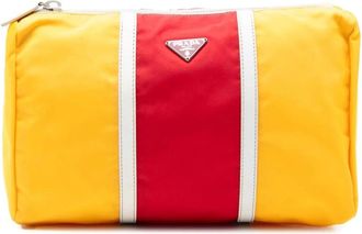Prada Pre-owned Clutches, female, Yellow, Size: ONE SIZE Pre-owned Nylon Pouch