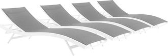 ModWay Glimpse Set Of 4 Outdoor Patio Mesh Chaise Loungers