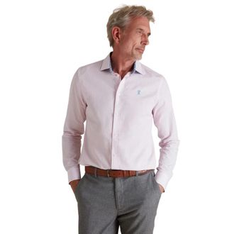 Vicomte A Conrad Shirt - Heren - Zakelijke Overhemden - Roze - M - Katoen - Overhemden