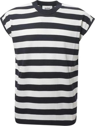 Alpha Studio Sweater met Ronde Hals - Heren - T-shirts - Veelkleurig - M - Katoen - Tops