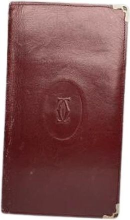 Cartier Pre-owned Accessories, female, Red, Size: ONE SIZE Pre-owned Vintage ID Holder
