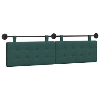 vidaXL Cabecero Colgante Verde Oscuro Tela Vidaxl