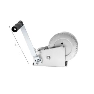 OEM Cabrestante Manual, Fuerza De Tracci&oacute;n Lateral De 1500 Kg, Capacidad De Elevaci&oacute;n De 600 Kg, Color Plata, Cable De 10 M