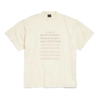 Balenciaga Angelo Badalamenti Series T-shirt Light Beige 694576TMVO59069