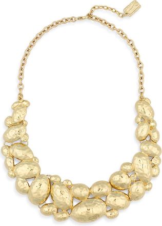 Karine Sultan Hammered Cobblestone Statement Necklace in Gold at Nordstrom Rack