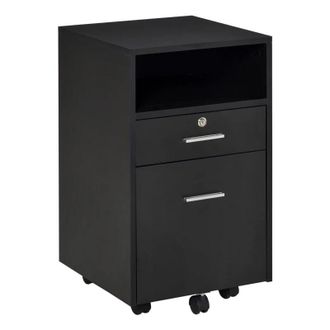 HOMCOM Vinsetto Filing Cabinet with 2 Drawers 40x40x60cm Black - HOMCOM | TJ Hughes