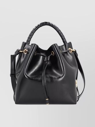 Chlo&eacute; leather bucket bag adjustable strap
