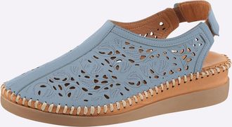 Gemini Slipper GEMINI, Damen, Gr. 36, jeansblau, Glattleder, Schuhe Slipper