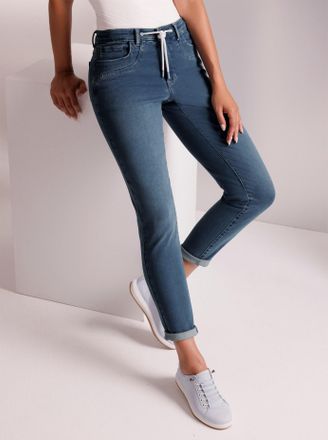 Cr&eacute;ation L 5-Pocket-Jeans CREATION L PREMIUM, Damen, Gr. 36, Normalgr&ouml;ssen, blau, bleached, 56% Baumwolle, 33% Modal, 8% Elastomultiester, 3% Elasthan, unifarben