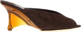 Jimmy Choo London Brown Solid Open Toe Heel