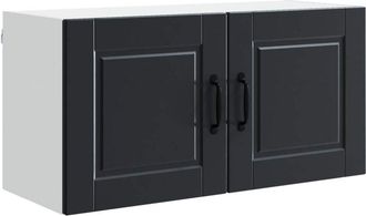 vidaXL Mueble De Cocina Negro 80 X 31 X 40 Cm Madera De Ingenier&iacute;a Vidaxl