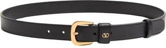Valentino VLogo Signature Riem - Dames - Riemen - Zwart - 85 CM - Leer - Accessoires
